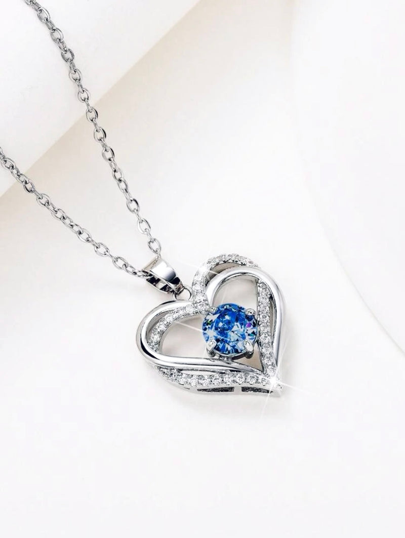 Crystal Heart Large Necklaces | URBAN ECHO SHOP