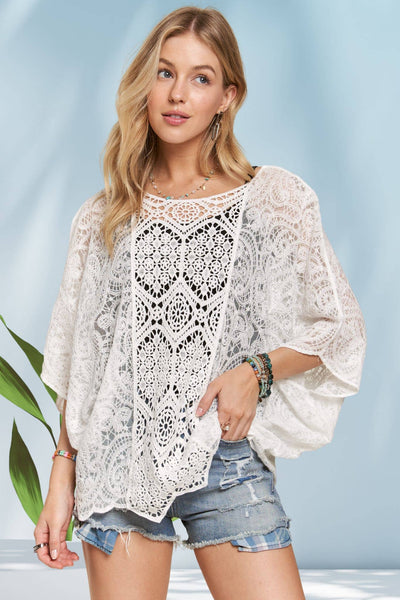 Lara Lace Crochet Top in White | URBAN ECHO SHOP – Urban Echo Shop