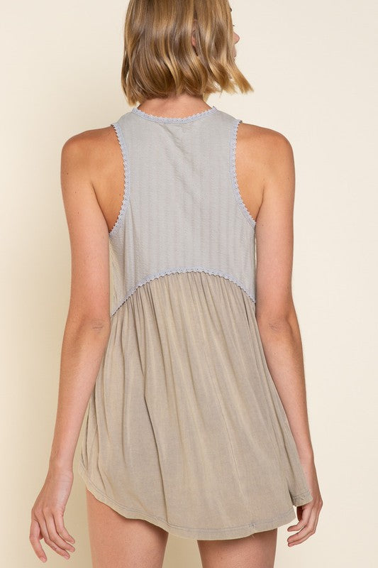 Simple But Unique Babydoll Knit Tank Top | URBAN ECHO SHOP