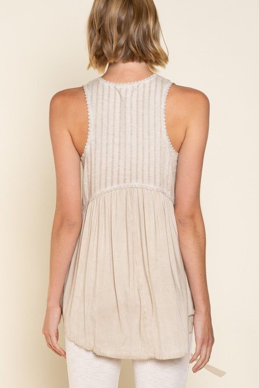 Simple But Unique Babydoll Knit Tank Top | URBAN ECHO SHOP