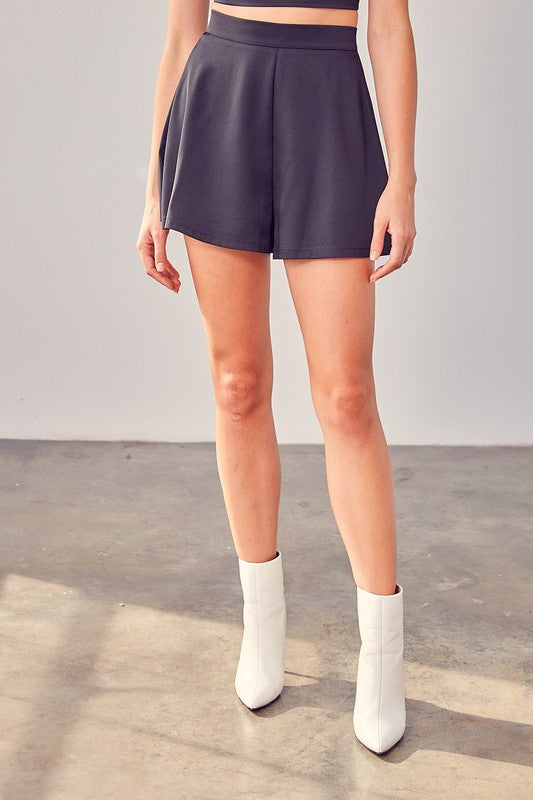 BellaBelle Flare Shorts in Black | URBAN ECHO SHOP