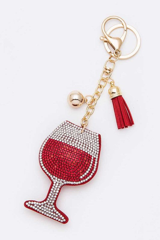 Crystal Wine Glass Tassel Key Chain | URBAN ECHO SHOP