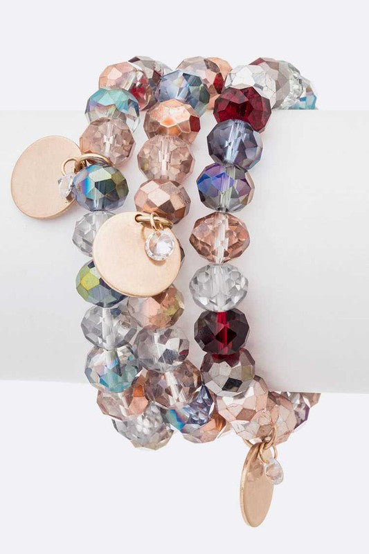  Crystal Stretch Bracelet Set in Mixed Colors is Pretty as Can Be 