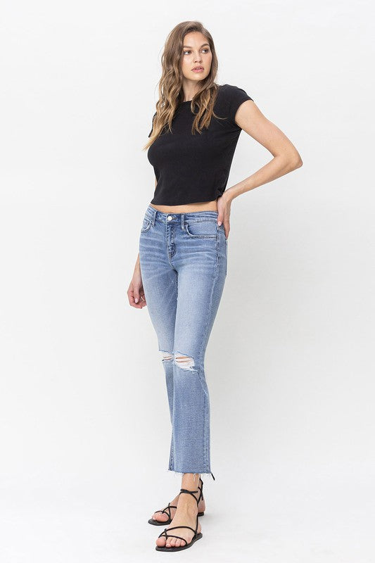 Triumph Mid Rise Kick Flare Jeans | URBAN ECHO SHOP