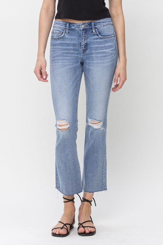 Triumph Mid Rise Kick Flare Jeans | URBAN ECHO SHOP