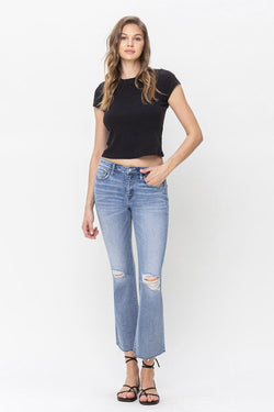 Triumph Mid Rise Kick Flare Jeans | URBAN ECHO SHOP