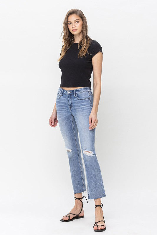 Triumph Mid Rise Kick Flare Jeans | URBAN ECHO SHOP