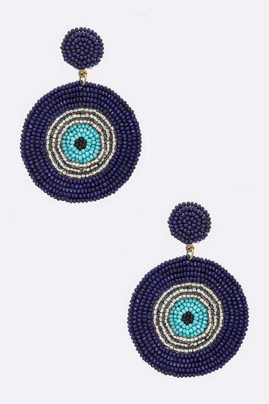 Evil Eye Beaded Statement Earrings Are Simplistic and Adorably Chic,