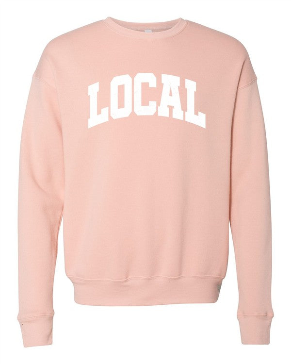 Varsity Font Local Graphic Crewneck Sweatshirt | URBAN ECHO SHOP
