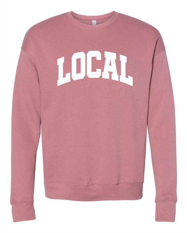 Varsity Font Local Graphic Crewneck Sweatshirt | URBAN ECHO SHOP
