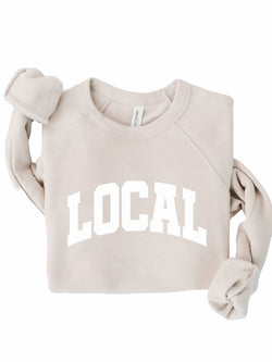 Varsity Font Local Graphic Crewneck Sweatshirt | URBAN ECHO SHOP
