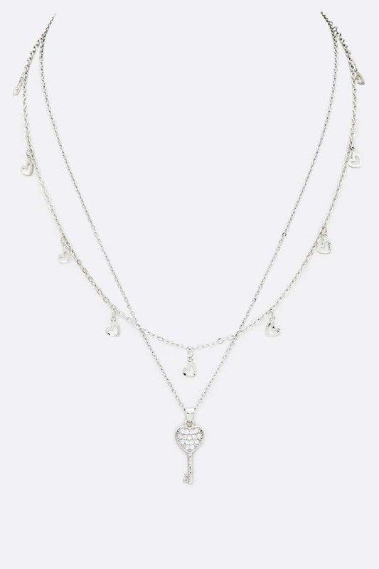 Heart And Key Layered Necklace | URBAN ECHO SHOP