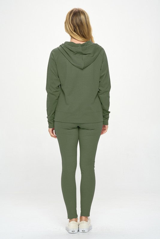 Bella Basic Casual Active Hoodie Set | URBAN ECHO SHOP