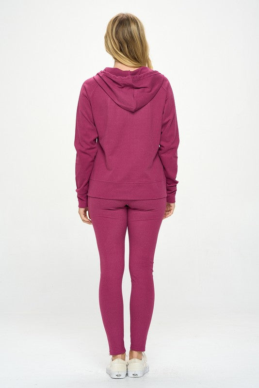 Bella Basic Casual Active Hoodie Set | URBAN ECHO SHOP
