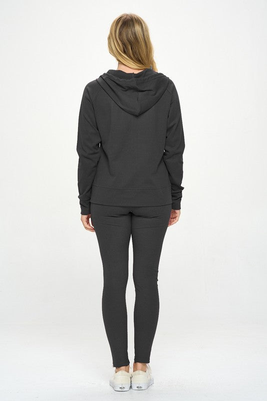 Bella Basic Casual Active Hoodie Set | URBAN ECHO SHOP
