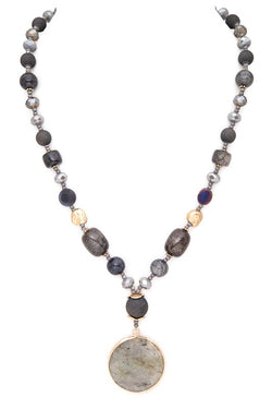 Genuine Stone Pendant Necklace | URBAN ECHO SHOP
