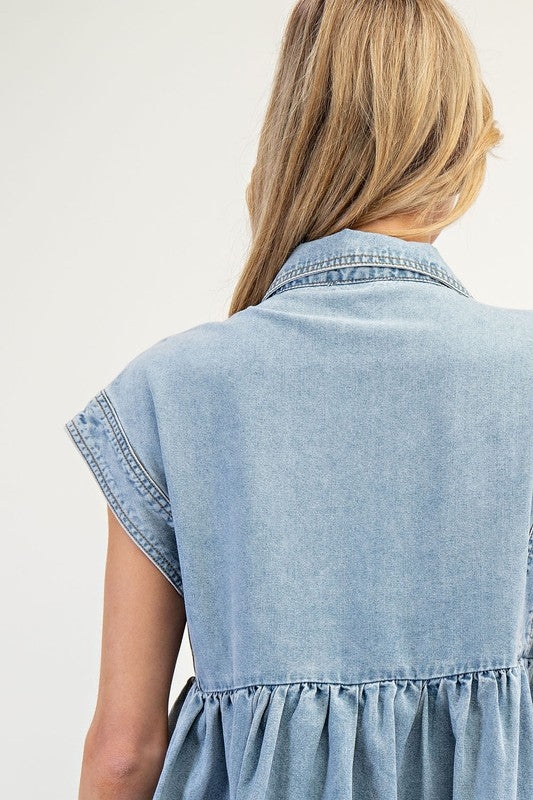 Darla Dream Denim Mini Dress | URBAN ECHO SHOP Urban Echo Shop Darla Dream Denim Mini Dress | URBAN ECHO SHOP Urban Echo Shop