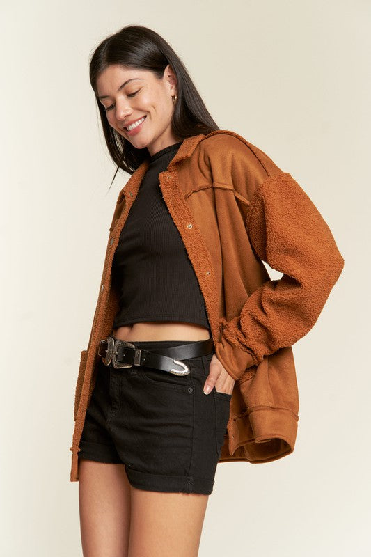 Farahlee Faux Fur and Suede Jacket | URBAN ECHO SHOP