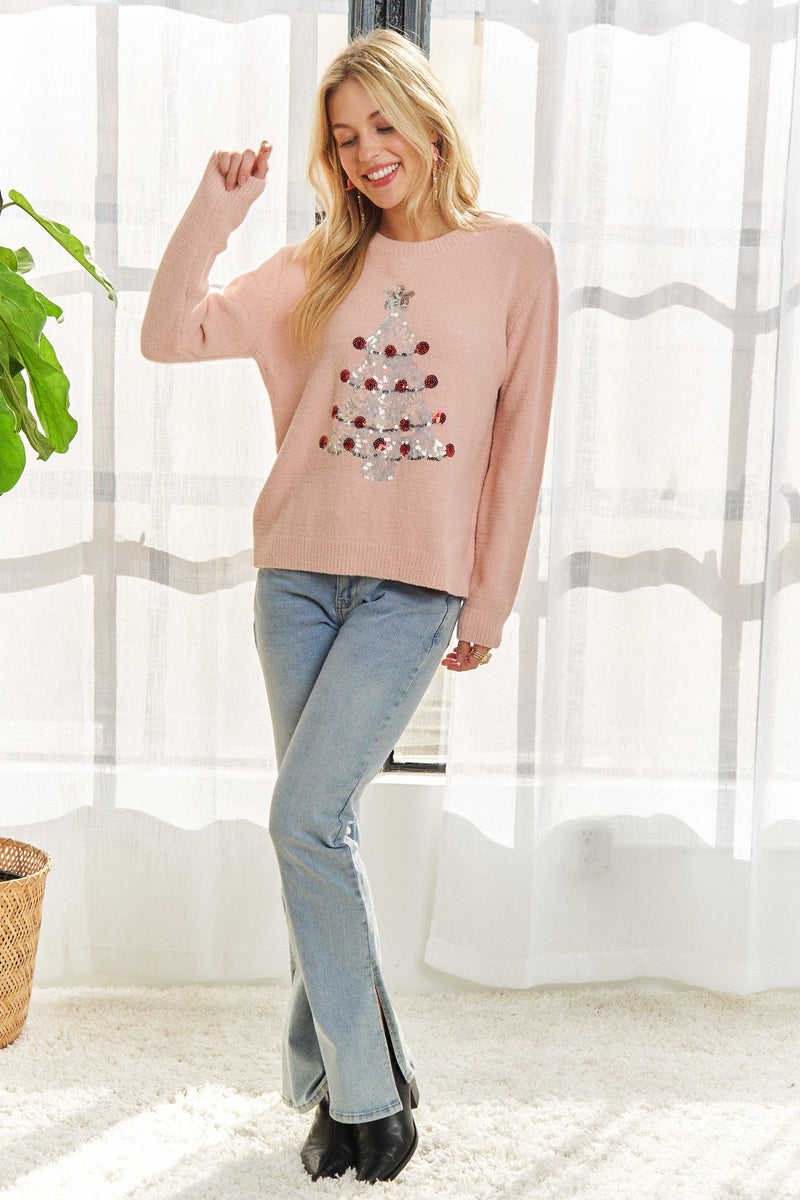 Merry Girl Pink Sweater | URBAN ECHO TOP