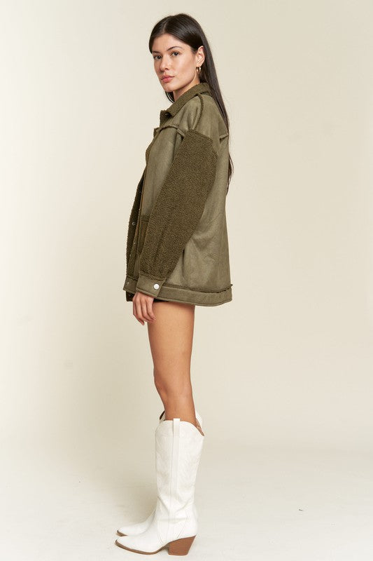 Farahlee Faux Fur and Suede Jacket | URBAN ECHO SHOP