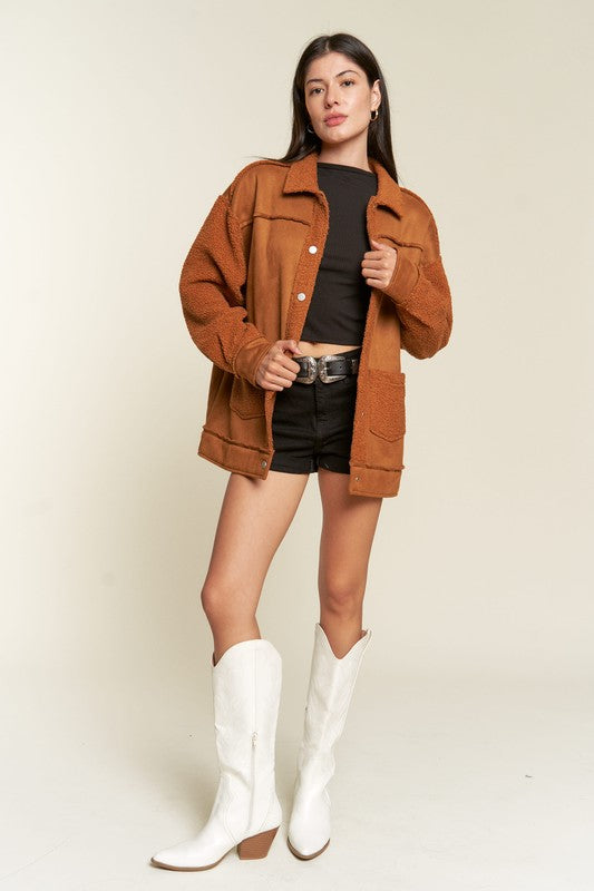 Farahlee Faux Fur and Suede Jacket | URBAN ECHO SHOP