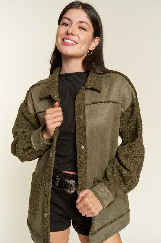 Farahlee Faux Fur and Suede Jacket | URBAN ECHO SHOP