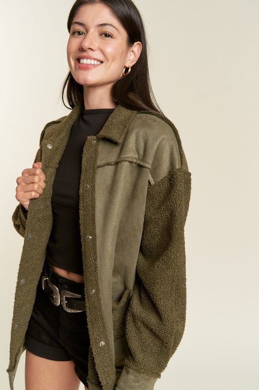 Farahlee Faux Fur and Suede Jacket | URBAN ECHO SHOP