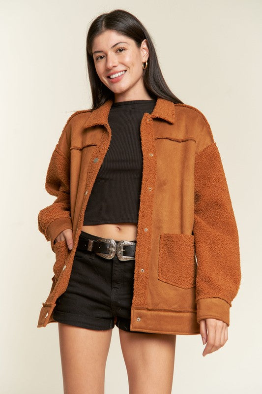 Farahlee Faux Fur and Suede Jacket | URBAN ECHO SHOP