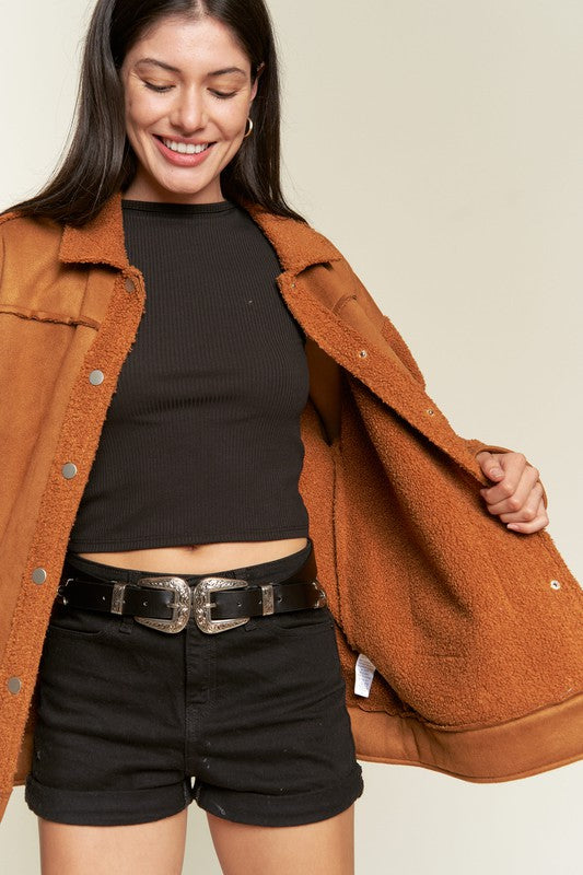 Farahlee Faux Fur and Suede Jacket | URBAN ECHO SHOP
