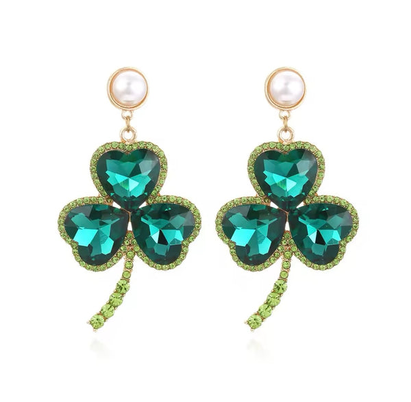Emerald Shamrock Earrings | URBAN ECHO SHOP