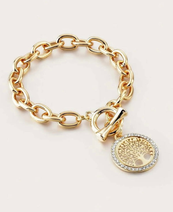 Gold Tree of Life Chain Bracelet | URBAN ECHO SHOP