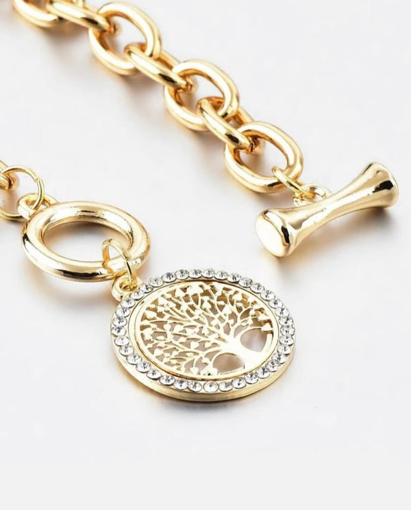 Gold Tree of Life Chain Bracelet | URBAN ECHO SHOP