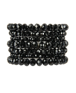 Black Beaded Bundle Bracelet Set | URBAN ECHO SHOP