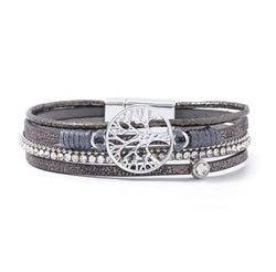 Grey Tree of Life Clasp Bracelet | URBAN ECHO SHOP
