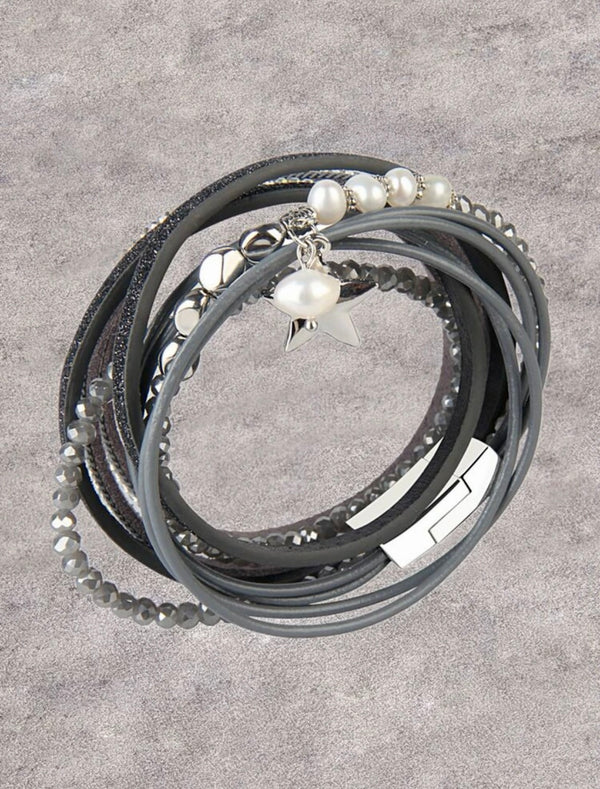 Gray Starlight Layered Bracelet | URBAN ECHO SHOP
