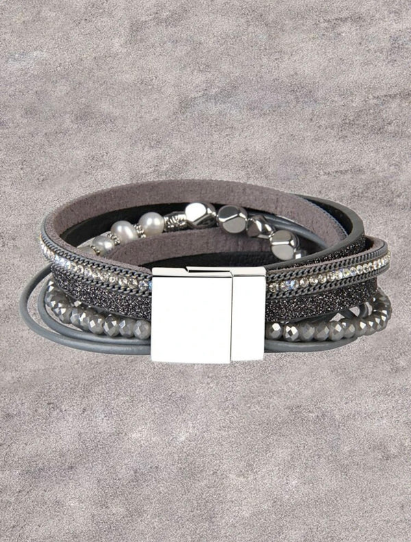 Gray Starlight Layered Bracelet | URBAN ECHO SHOP