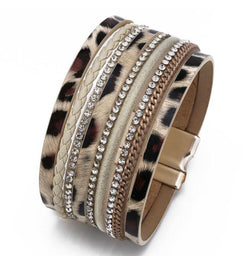 Leopard Luna Clasp Bracelet | URBAN ECHO SHOP