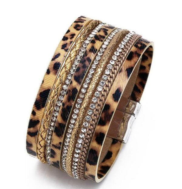 Cheetah Chelsea Leather Bracelet | URBAN ECHO SHOP