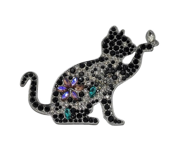 Black Cat Sparkle Brooch | URBAN ECHO SHOP