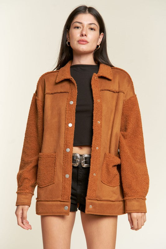 Farahlee Faux Fur and Suede Jacket | URBAN ECHO SHOP
