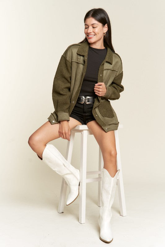 Farahlee Faux Fur and Suede Jacket | URBAN ECHO SHOP