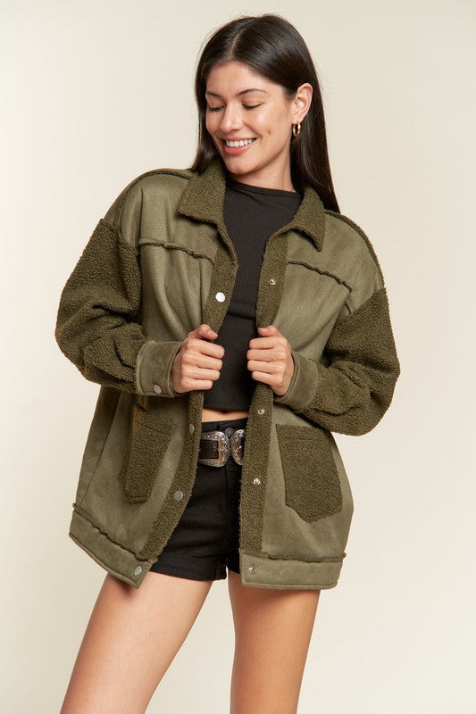 Farahlee Faux Fur and Suede Jacket | URBAN ECHO SHOP