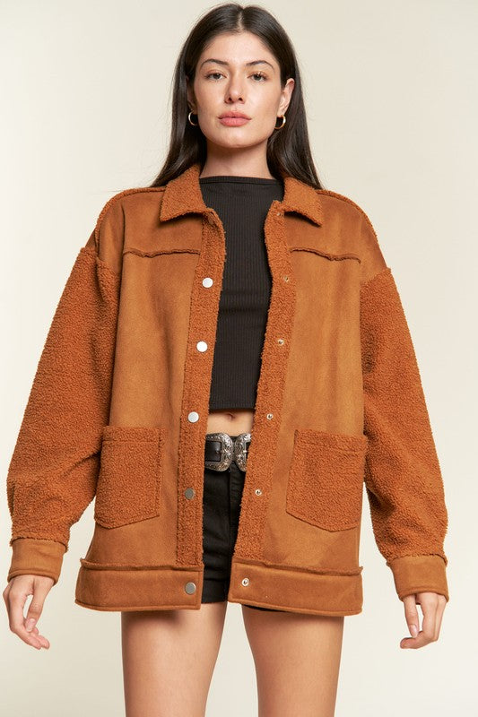 Farahlee Faux Fur and Suede Jacket | URBAN ECHO SHOP