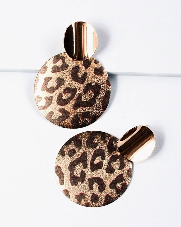 Cheetah Plated Earrings | URBAN ECHO SHOP