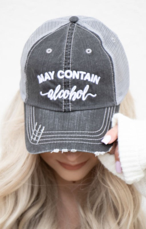 'May Contain Alcohol' Personality Hat | URBAN ECHO SHOP
