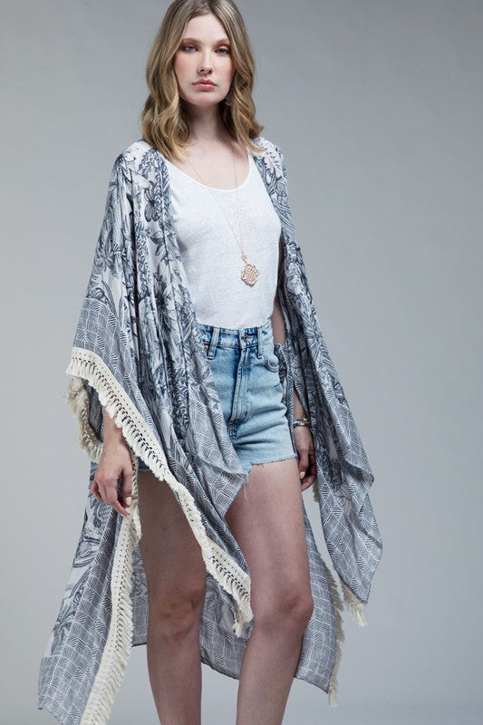 Sea Grace Floral & Tropical Print Kimono | URBAN ECHO SHOP