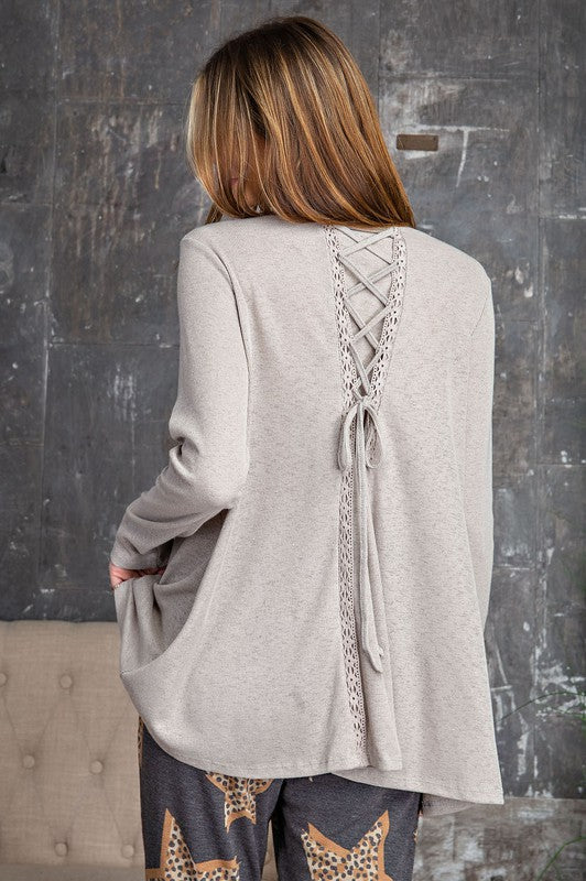 Aspen Lace Knit Back Top | URBAN ECHO SHOP