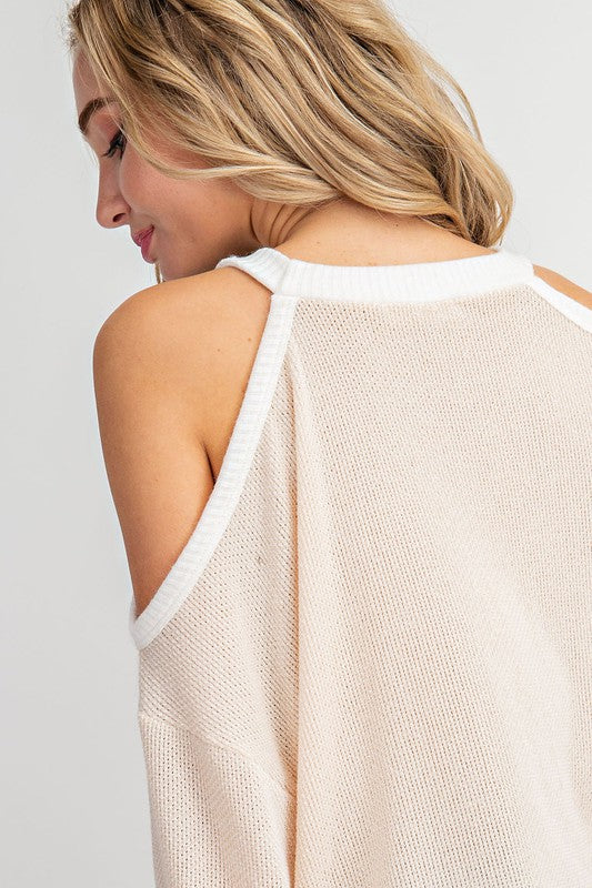 Siesta Faye Long Sleeve Cold Shoulder Top | URBAN ECHO SHOP