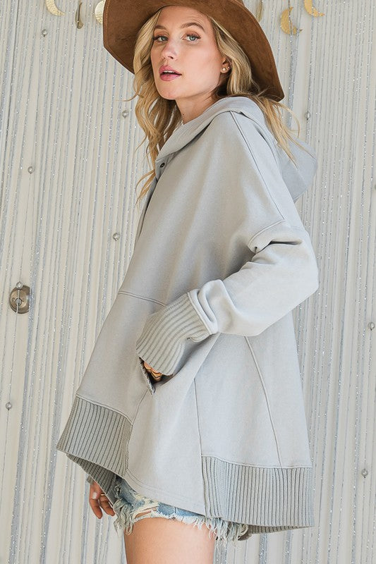 Whimsy Fawn French Terry Oversized Hoodie | URBAN ECHO SHOP