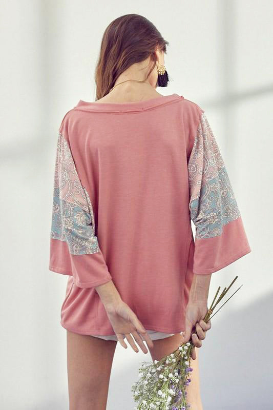 Hampton Jade Paisley Sleeve Tunic | URBAN ECHO SHOP